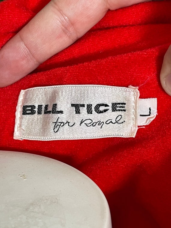 Vintage 1970s Bill Tice Red Loungewear Robe - image 3