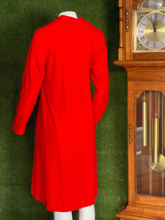 Vintage 1970s Bill Tice Red Loungewear Robe - image 5