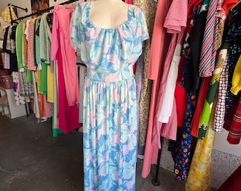 Vestido pastel de JCPenney de la década de 1970