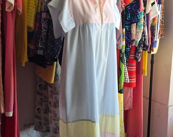 Vestido amarillo de Saybury de los años 80