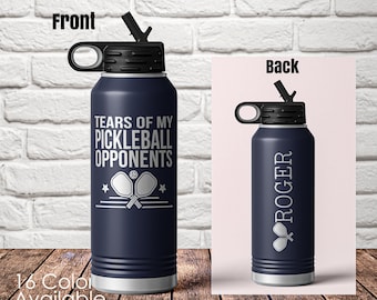 32 oz Tears of My Pickleball Opponents - Custom Laser Engraved Polar Camel Double Wall Water Bottle