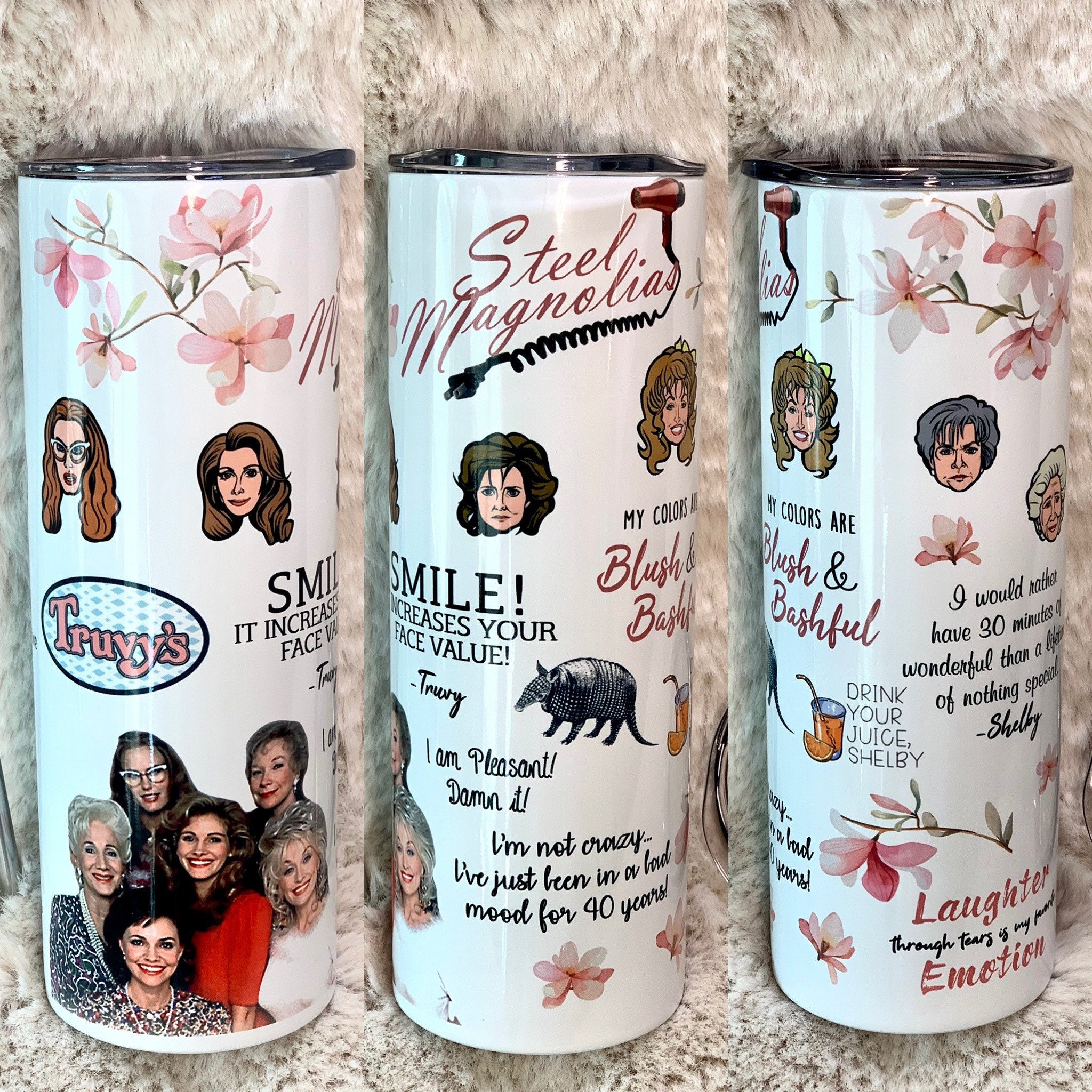Steel Magnolias Skinny Tumbler 20oz or 30oz Double Wall Etsy