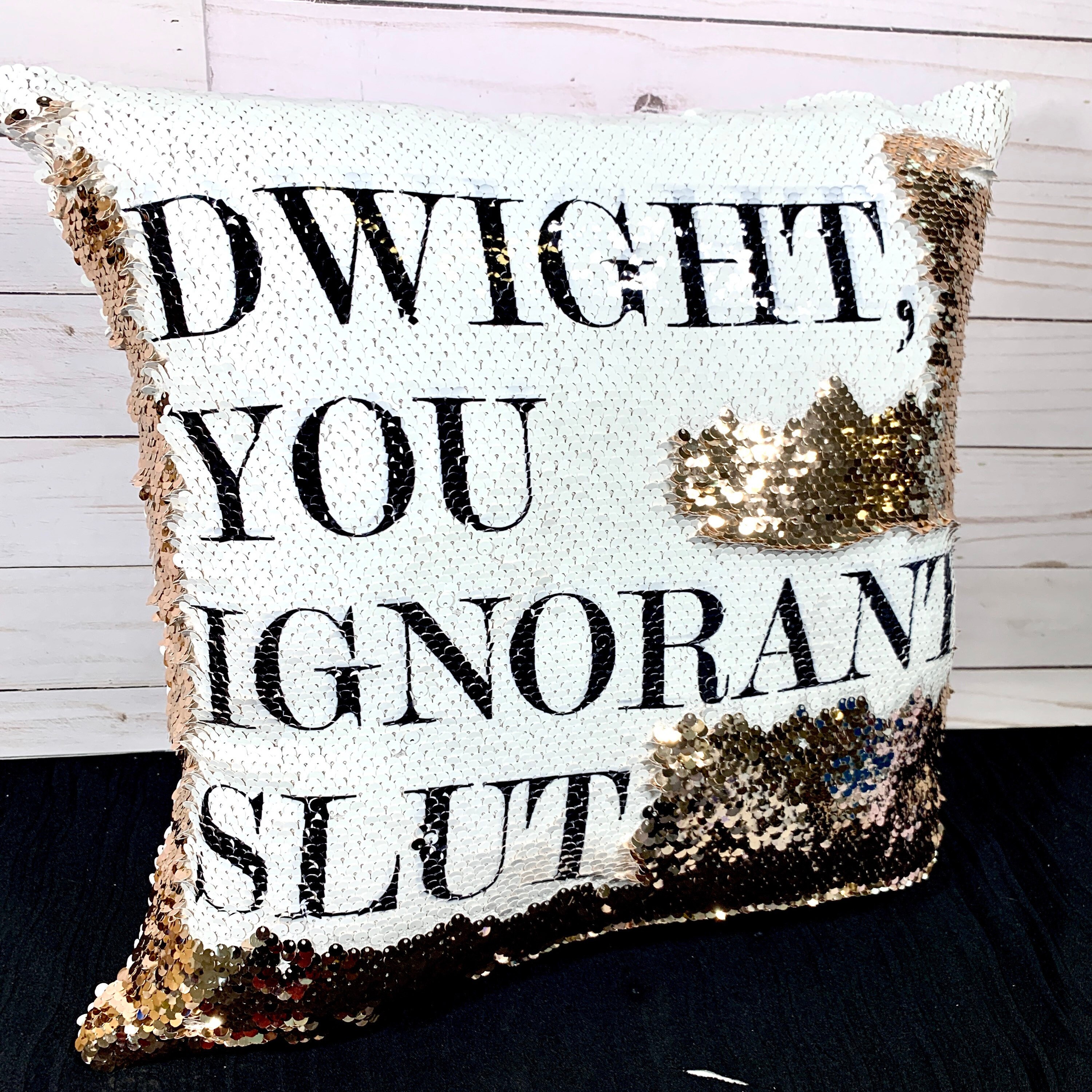 Dwight You Ignorant Pillow Etsy UK