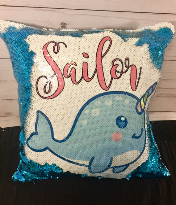 Narwhal sequin pillow hotsell