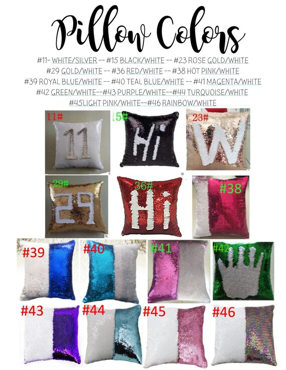 glitter flip pillow