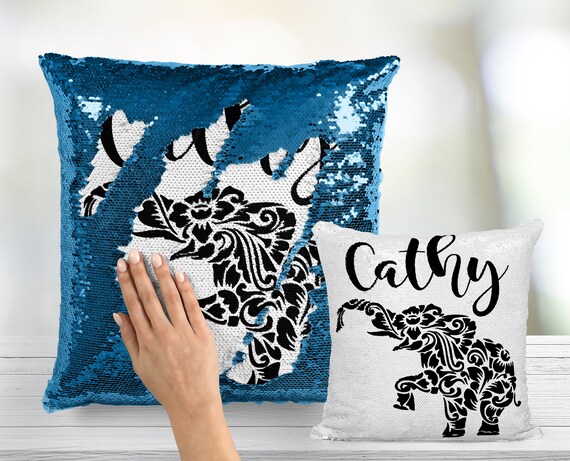 Etsy unicorn sequin pillow sales