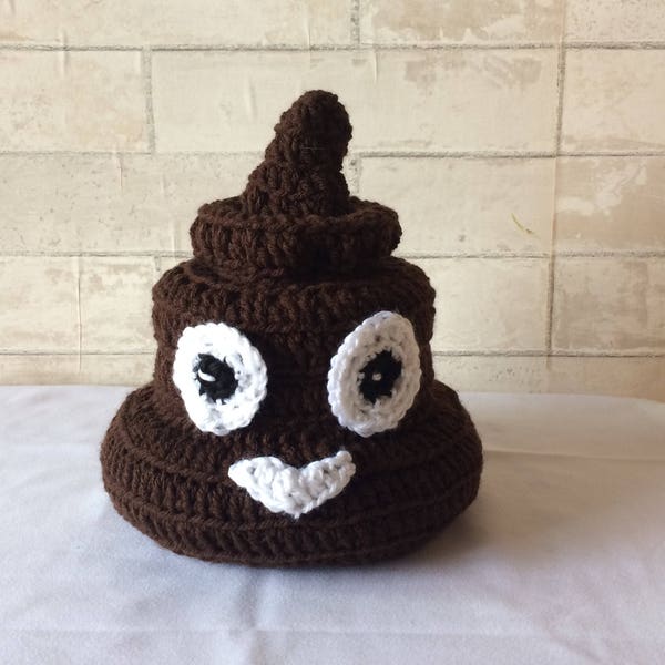 Crocheted Poop Emoji Toilet Paper Roll Cover - Adorable Handmade Animal Gifts - Decorations Holiday Home and Office Decor - FREE SHIPPING