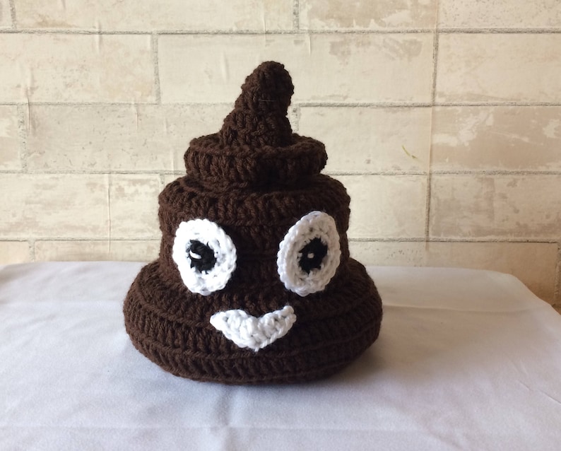 Crocheted Poop Emoji Toilet Paper Roll Cover Adorable Handmade Animal Gifts Decorations Holiday Home and Office Decor FREE SHIPPING image 1