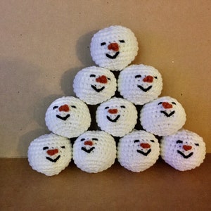 Crocheted Snowballs- Indoor Snowball Fight - Adorable Handmade Gifts - Made-To-Order - FREE SHIPPING