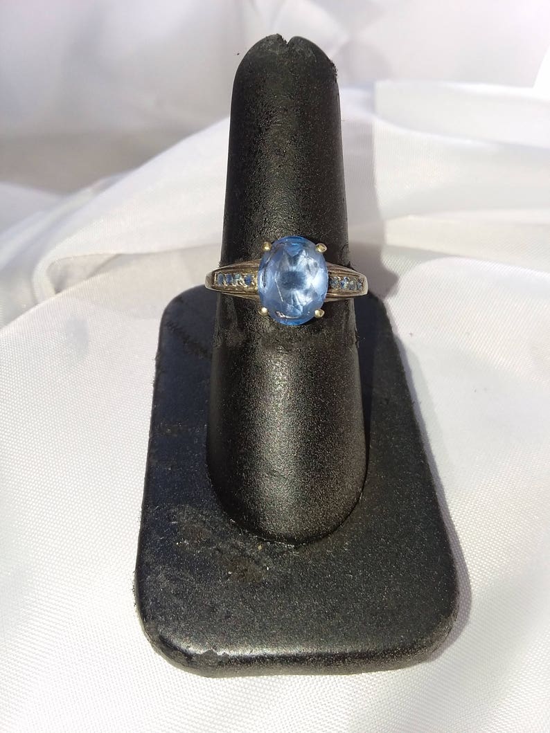 Color Change Blue Fluorite and Sterling Silver Ring OOAK