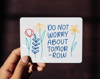 Rainbow Maker Sun Catcher Sticker | Do Not Worry | Holographic Sticker | Christian Gift | Christian Sticker | Window Sticker | Decal