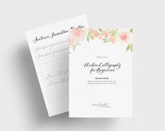 Juniper Calligraphy Worksheet – 50 Pages of Content – Deluxe eBook Digital Download