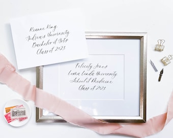 Graduation Gift | Calligraphy graduation announcement | Custom calligraphy gift | Graduation signage | Graduation card