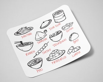 Asian Cuisine Sticker | 626 Print Shop | Asian Sticker | Asian inspired | Gift | Add-on item