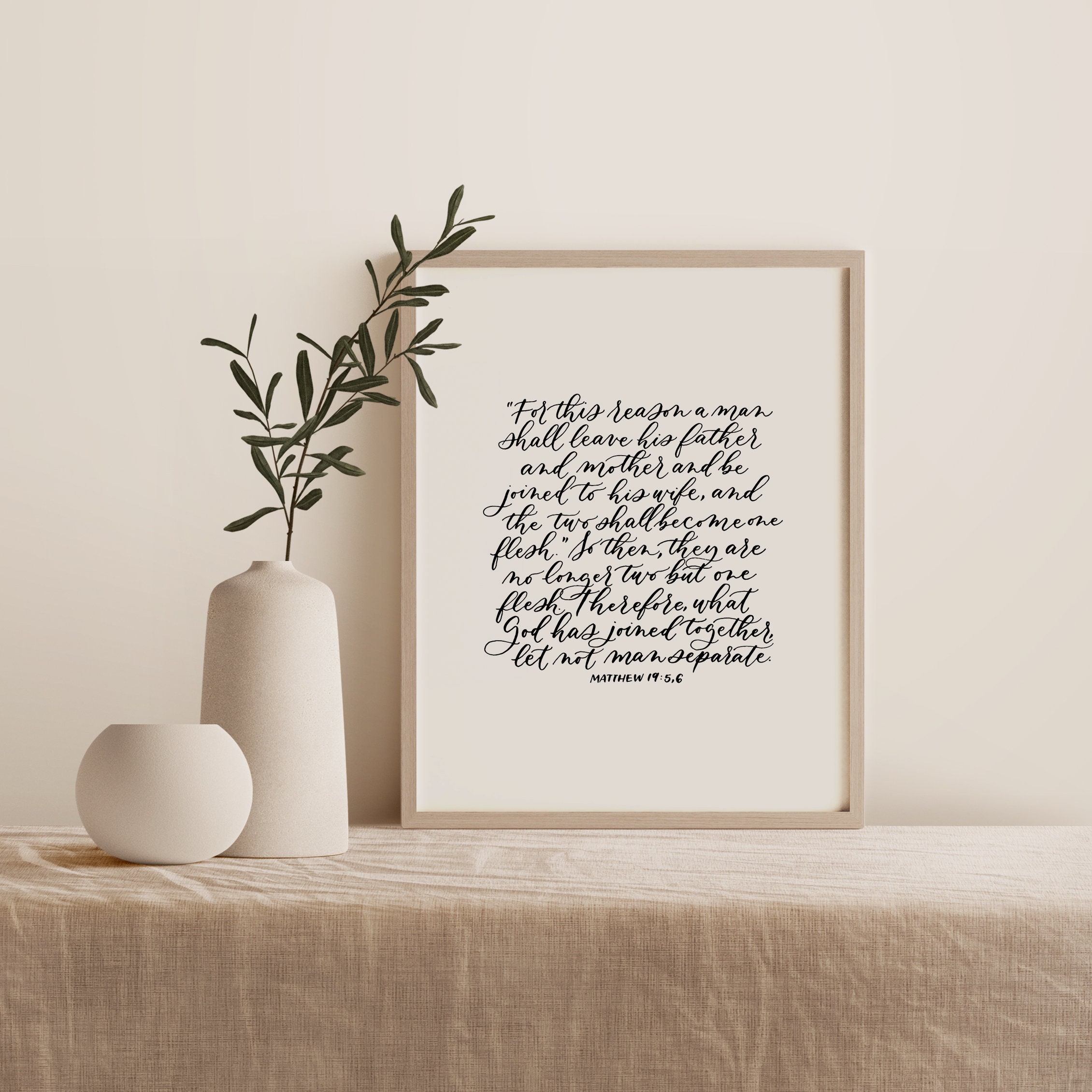 Matthew 19 5 6 Wedding Gift Wedding Shower Gift Bible Etsy UK