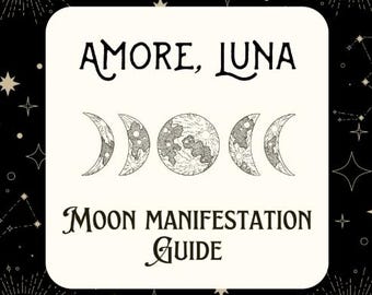 Moon Manifestation Guide | Lunar Phase Journal | Printable Moon Ritual Workbook | Planner | Spiritual PDF Download