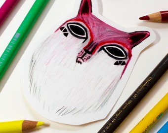 Wild Wolf 10cm Vinyl Sticker