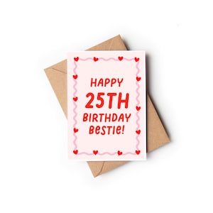 Cartão de feliz aniversário personalizado para melhor amiga | Cartão de aniversário, Cartão de aniversário BFF, Cartão de comemoração, Presente de aniversário, Cartão exclusivo | Cartão de felicitações