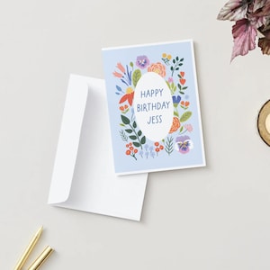 PERSONALISIERTE Geburtstagskarte | Alles Gute zum Geburtstag Karte, Jubiläum Karte, Geburtstag Geschenk, Einzigartige Karte | Grußkarte | Anpassung