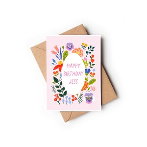 Personalized Birthday Card: Custom Greeting Card