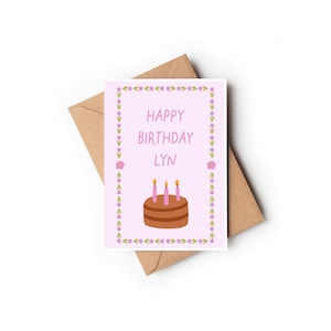 Personalized Birthday Card: Custom Greeting Card