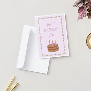 PERSONALISIERTE Geburtstagskarte | Alles Gute zum Geburtstag Karte, Jubiläum Karte, Geburtstag Geschenk, Einzigartige Karte | Grußkarte | Anpassung