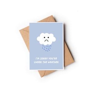 Je suis désolé que vous n'ayez pas le temps | Carte de rétablissement, Carte pour vous sentir mieux, Carte Désolé de ne pas vous sentir bien, Carte d'empathie | Carte de voeux