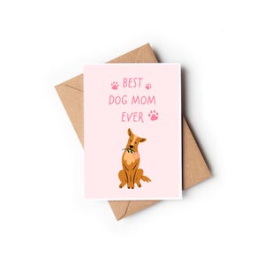 Beste Hundemutter aller Zeiten Grußkarte | Alles Gute zum Muttertag | Ich Liebe Dich Mama | Hunde Mama Karte | Grußkarte | Grußkarte