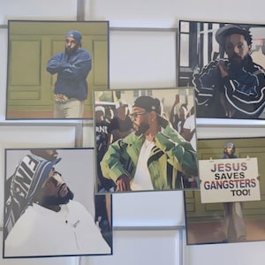 Hip-Hop Inspired Cartoon-Style Fridge Magnets Set of 5- Home Decor, Fan Art, Gifts for Her, Gifts for Him, Housewarming, Birthday