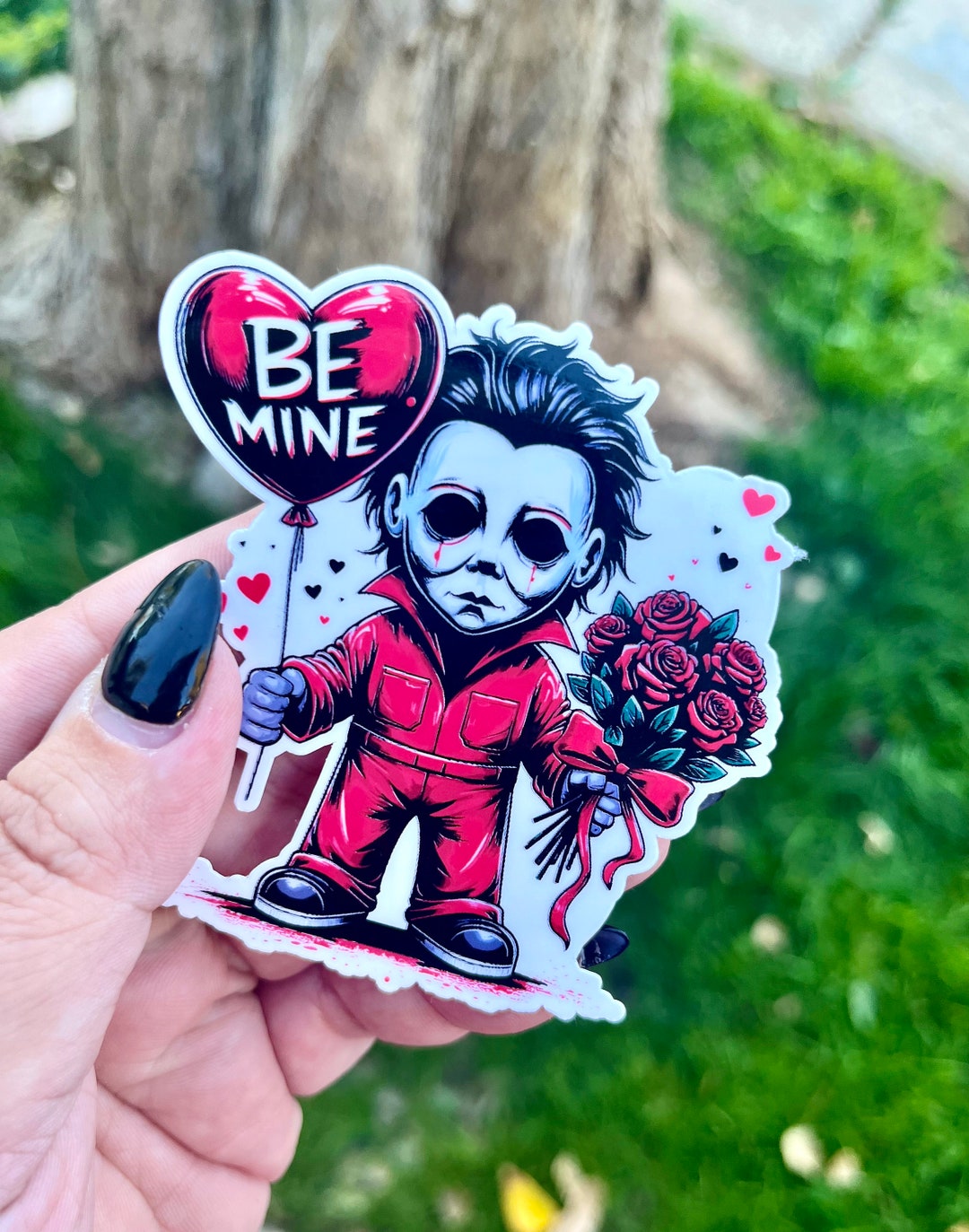 Michael Myers Inspired Sticker// Horror Stickers// Horror Valentines