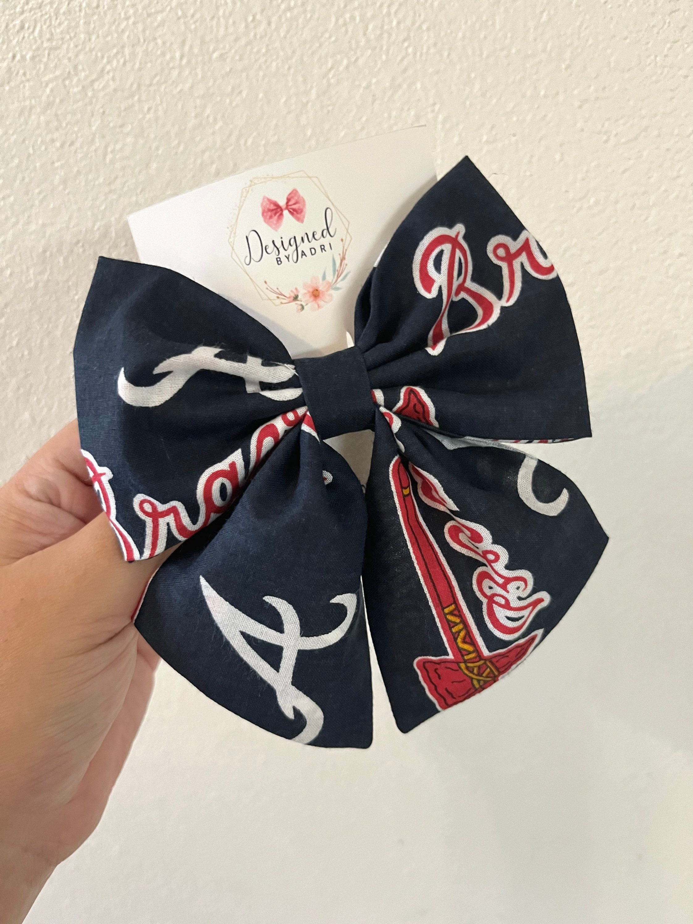 Needles Knots N Bows MLB Girls Cheerleader Atlanta Braves Game Day Outfit, Baby Girls Atlanta Braves Size 3 / Outfit w/Hair Bow