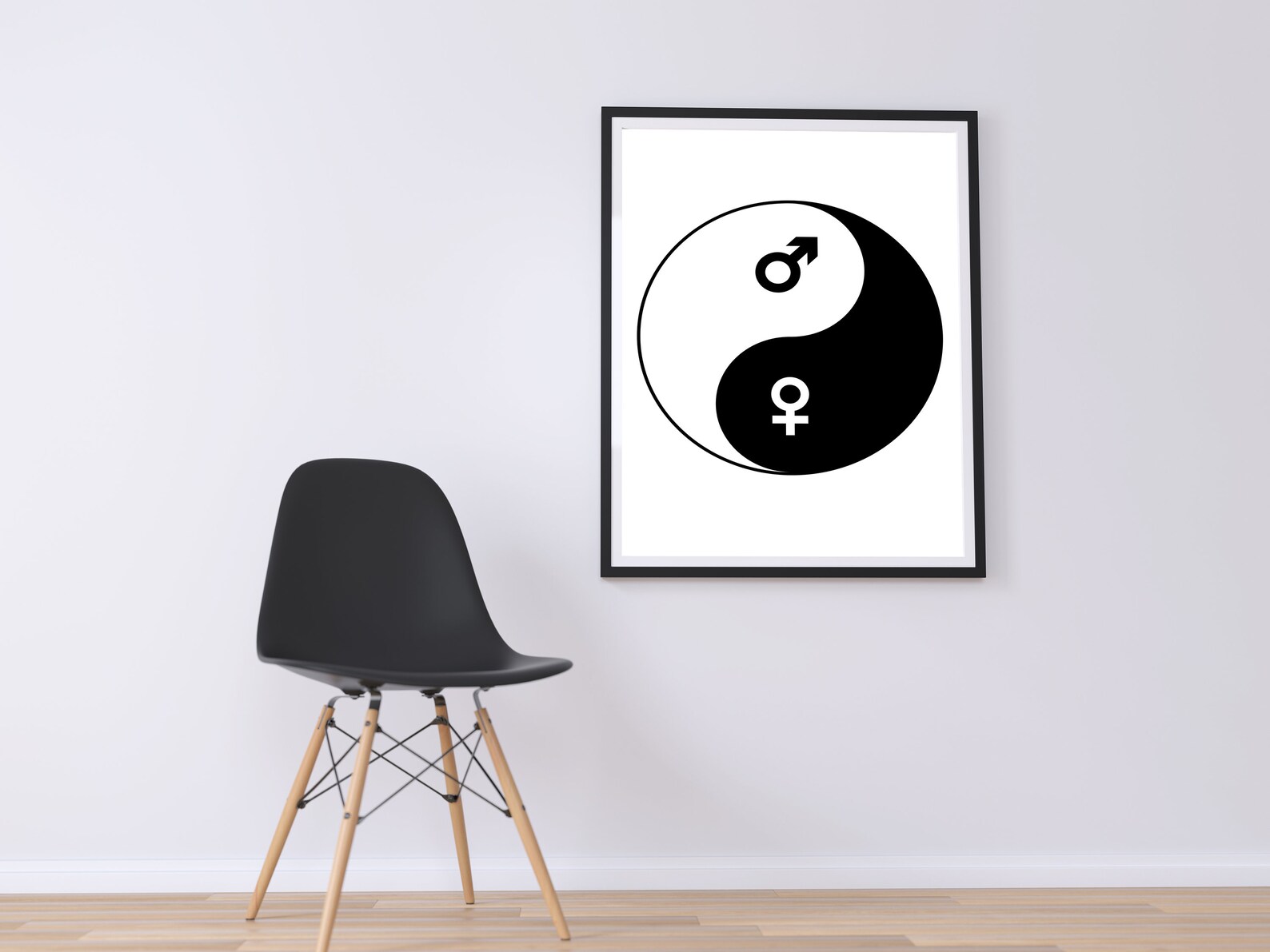 Ying yang equality print Ying yang prints gender equality Etsy