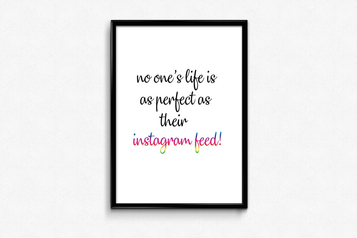 Instagram quotes gift for daughter Instagram print fashion | Etsy