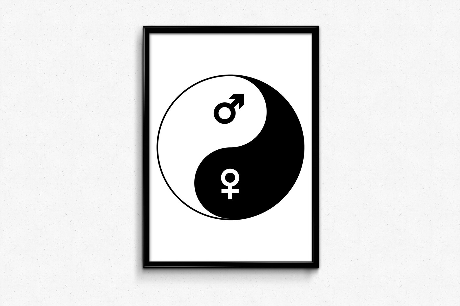 Ying yang equality print Ying yang prints gender equality Etsy