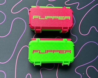 Flipper Zero Case Rugged Storage Box - Durable, Compact, and Customizable Protection - 3D Printed - Watermelon Twist & Lime Melon