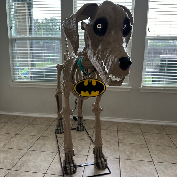 3D Printed Batman Dog Tag for 7ft Skelly Dog