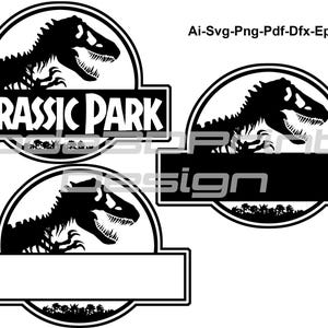Jurassic Svg, Park Svg, Logo dinozaura Svg, Dxf, Eps, Ai, PNG, PDF