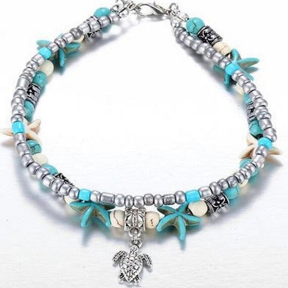 sea turtle ankle bracelet