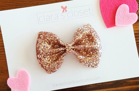 rose gold baby bow