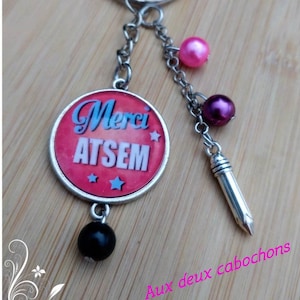 Juweel sleutelhanger voor ATSEM, cadeau van het einde van het schooljaar 2023, cadeau voor ATSEM-modellen souvenirkralen.