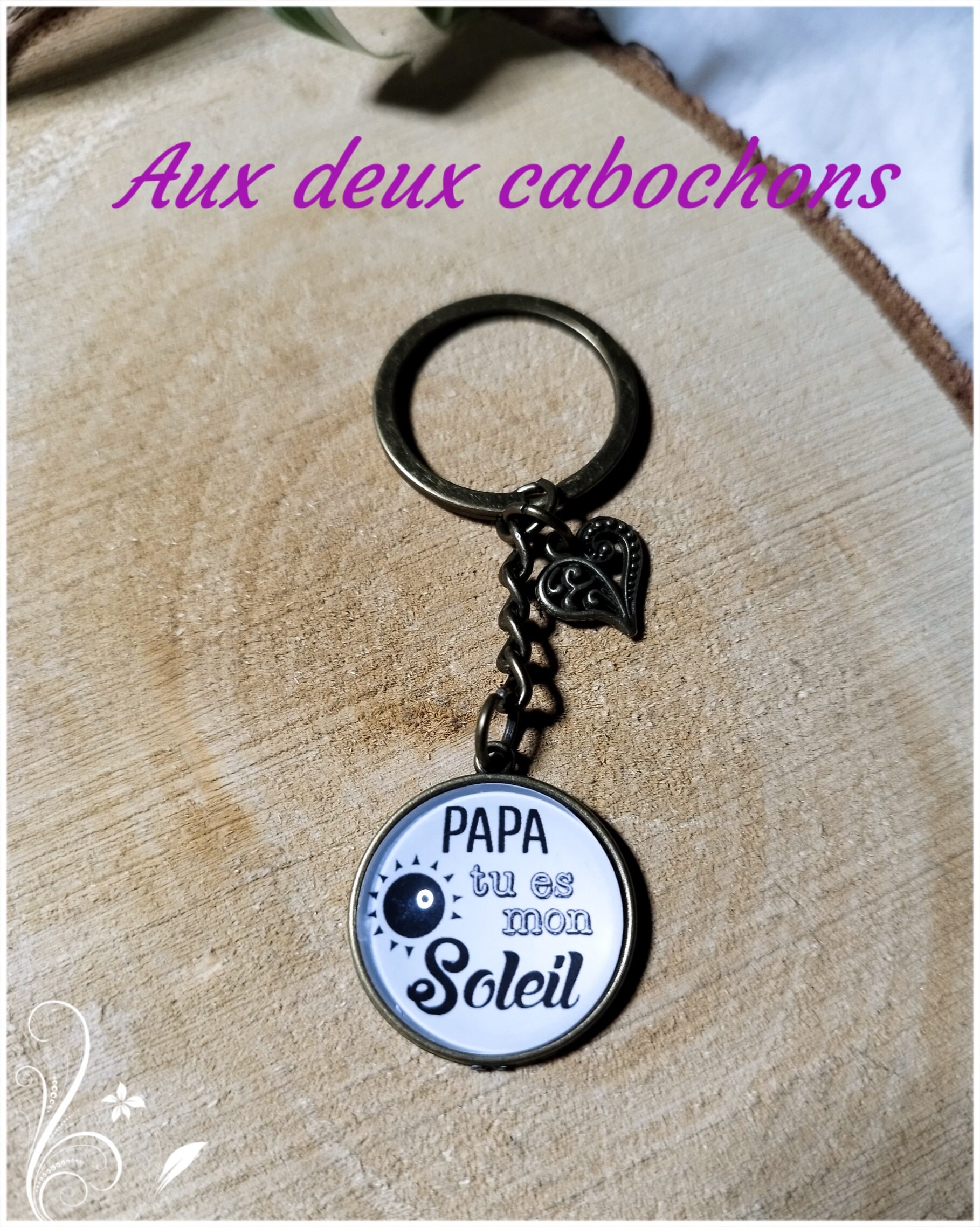 Christmas Gift Jewelry Keychain Ring in Bronze Color With