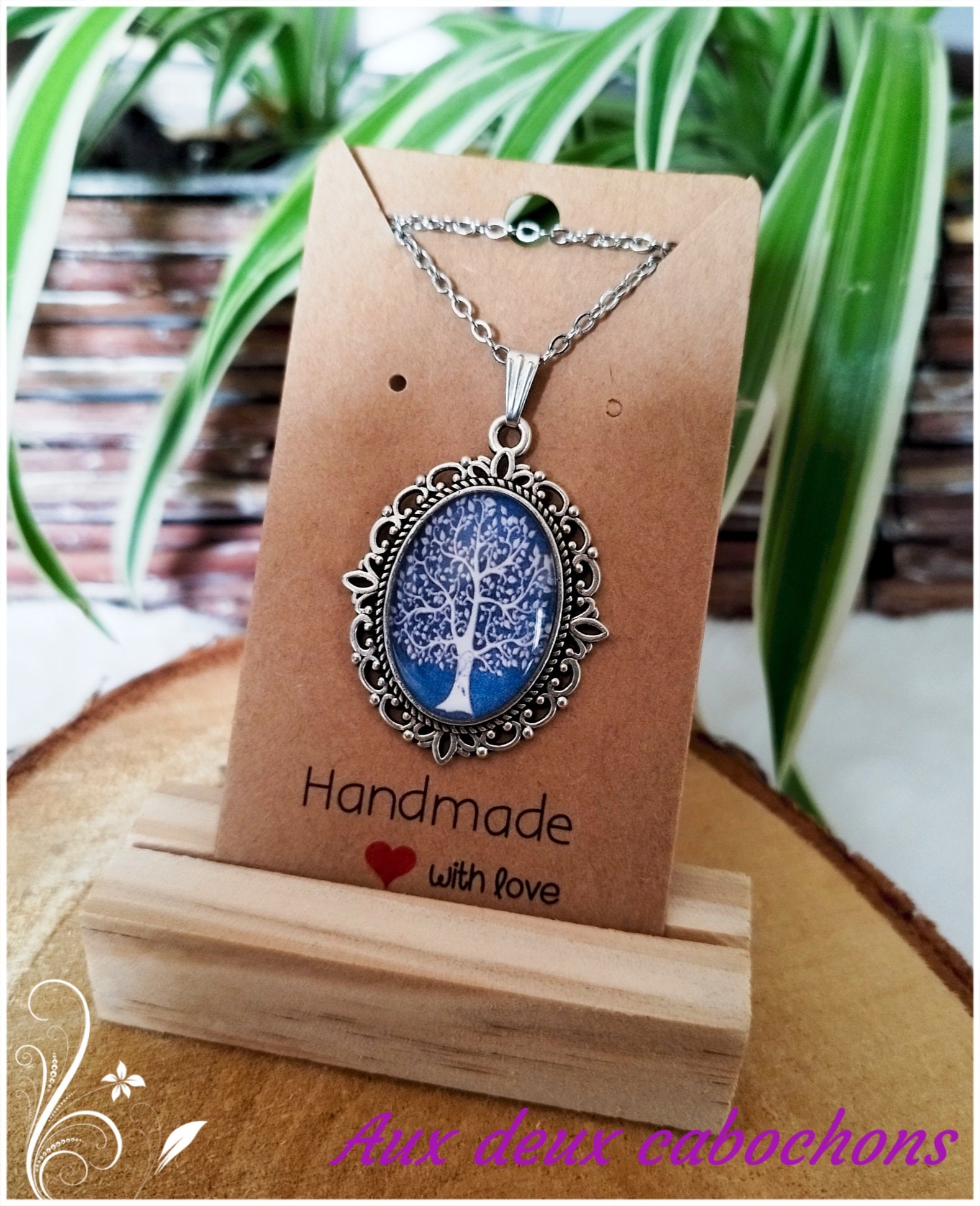 Collana con ciondolo albero di Natale carino per donna