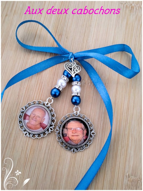 Médaillon Souvenir Photo Personnalisé – Modèle Rond Baroque | Bijou Photo Émotionnel idéal pour bouquet de mariage