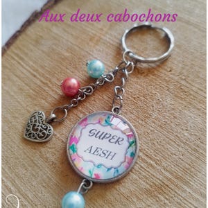 Sieraden Einde schooljaar cadeau sleutelhanger super AESH ATSEM, AVS, Mistress, master cadeau voor Aesh Liberty Flower modellen