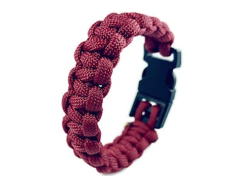 Engineered Burgundy Paracord Bracelet