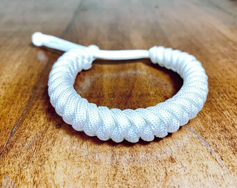 White Snake Knot Paracord Bracelet