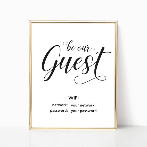 Wifi Password Printable Printable Art Be Our Guest Wifi Etsy Wifi Password Printable Printable Art Be Our Guest Wifi Etsy
