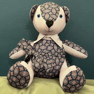 Memory Keepsake Bear Made From Loved One’s Clothing – Memorial Teddy – Bereavement Sympathy Gift image 5