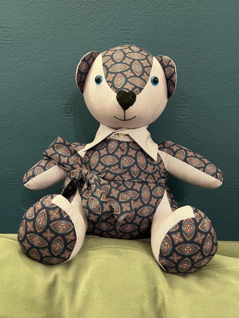 Memory Keepsake Bear Made From Loved One’s Clothing – Memorial Teddy – Bereavement Sympathy Gift image 5