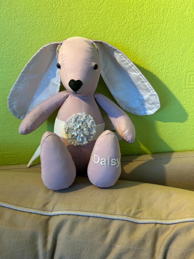 Handmade Bunny Memory Keepsake Made from Clothing | Bereavement| New Baby Gift bild 9